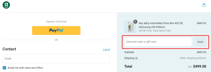 How to use Hey Abby promo code