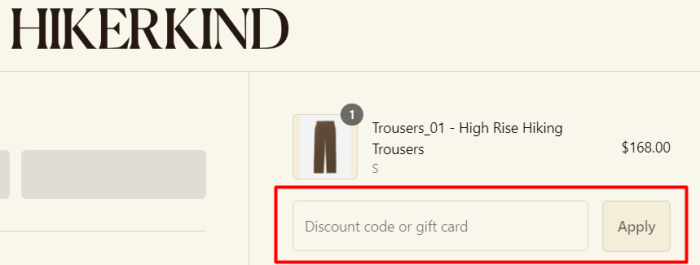 How to use Hikerkind promo code