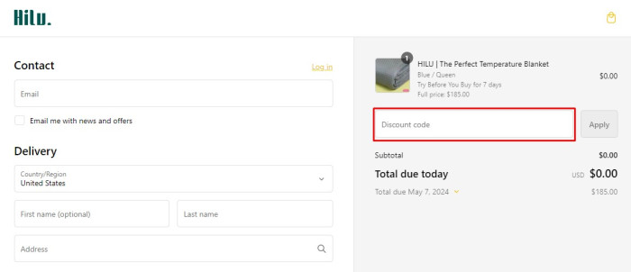How to use Hilu promo code