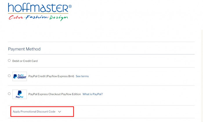 How to use Hoffmaster promo code