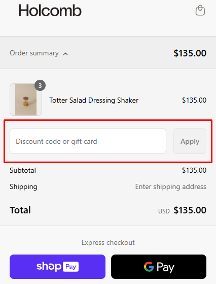 How to use Holcomb Studio promo code