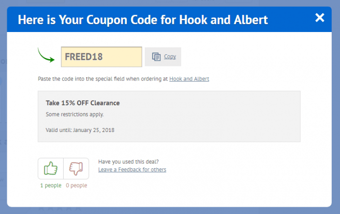 How to use a coupon code at Hook & Albert