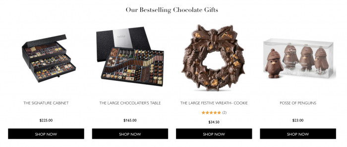 Hotel Chocolat range of products 
