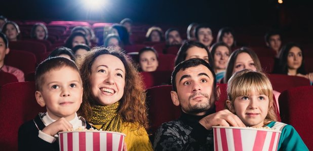 watching a film with the family