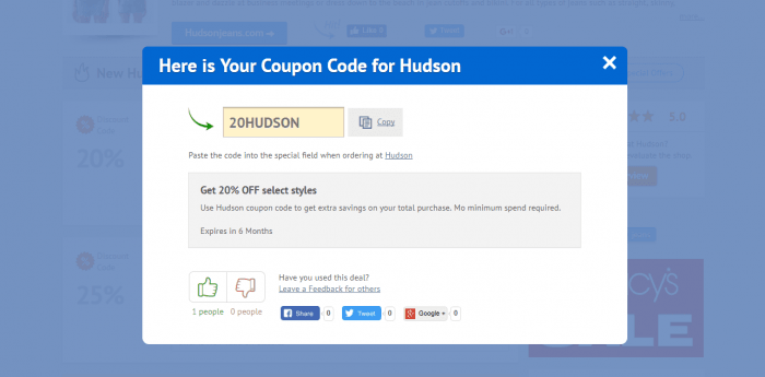 Hudson Coupon Codes - 30% OFF in April 2024