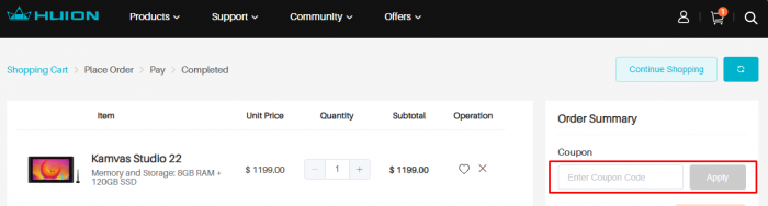 How to use Huion promo code