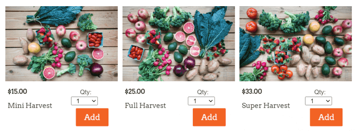 Hungry Harvest range of products 