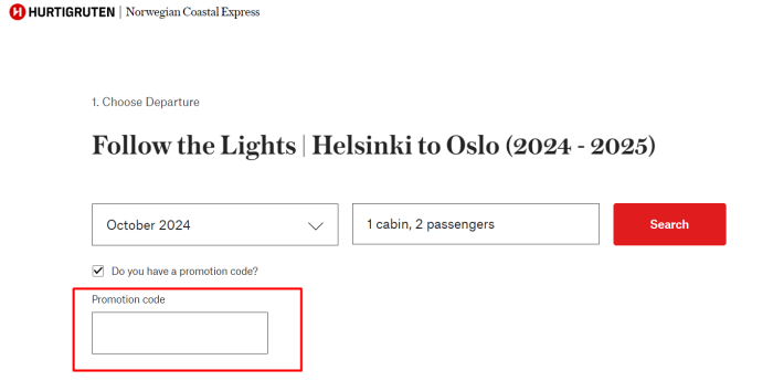 How to use Hurtigruten promo code