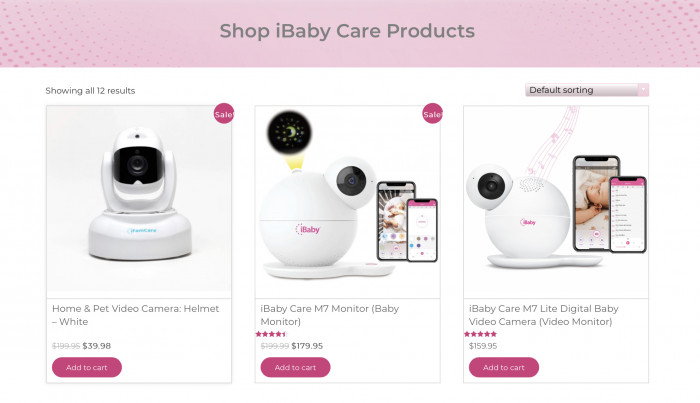 iBaby Labs range of products 