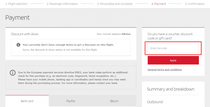 How to use Iberia promo code