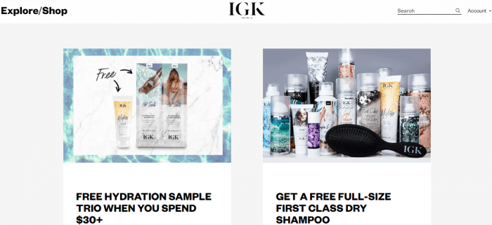 igk hair offers