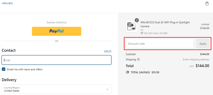 How to use IMILAB Global promo code