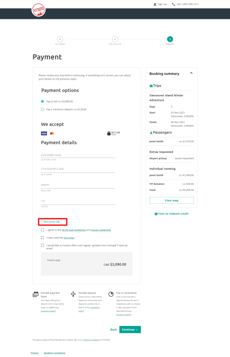 How to use Intrepid Travel promo code