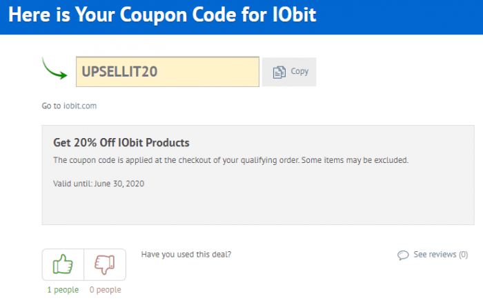 iobit promo code