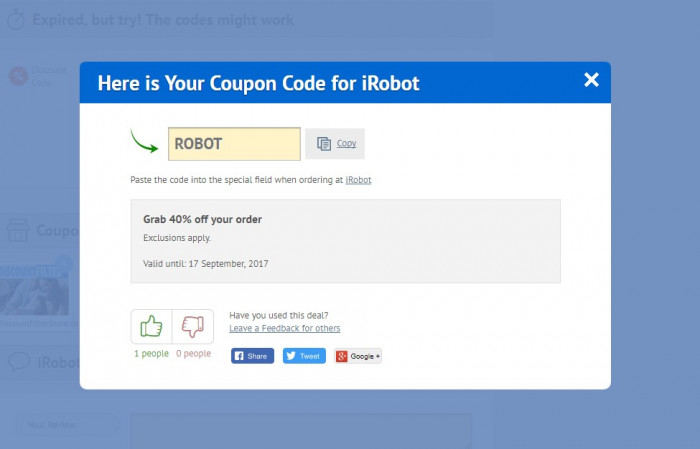 How to use a coupon code at iRobot