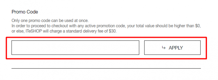 How to use ITeSHOP promo code