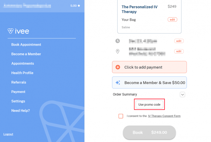 How to use Ivee promo code