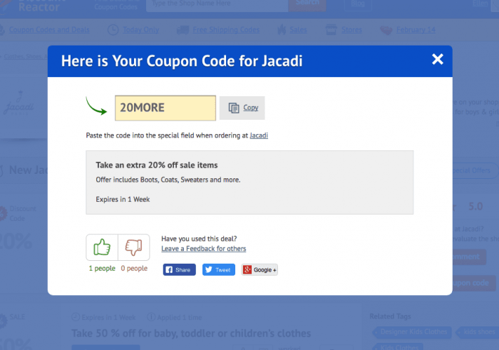How to use a promotional code at Jacadi