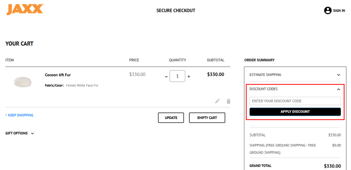 How to use JAXX promo code