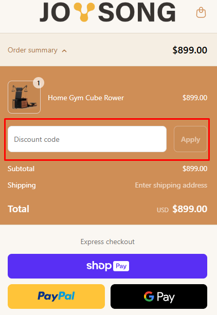How to use JOYSONG promo code