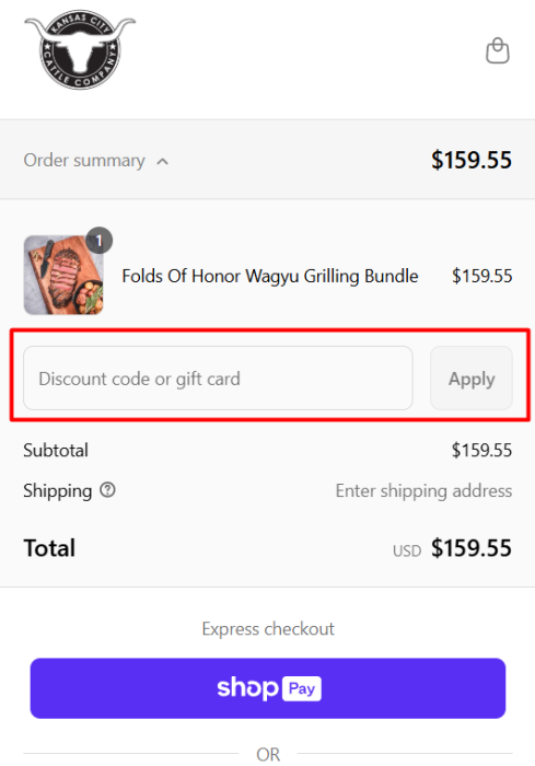 How to use KC Cattle Company promo code