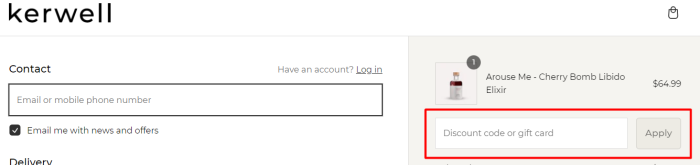 How to use Kerwell promo code