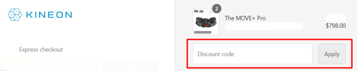 How to use Kineon promo code