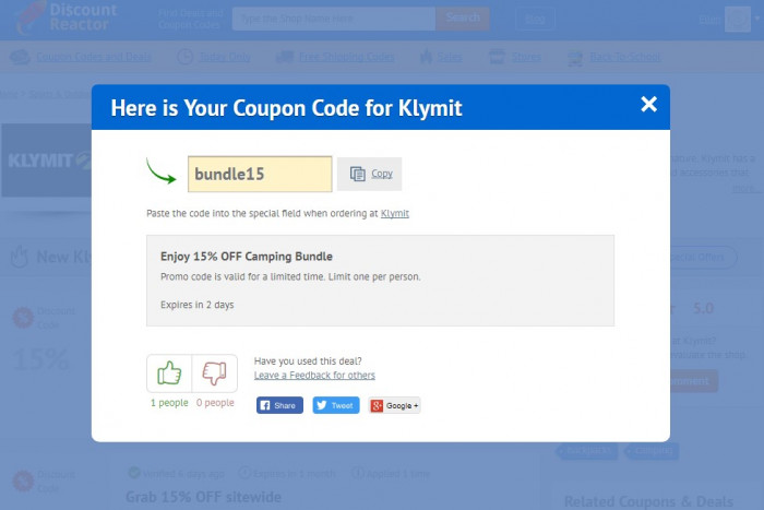 How to use a discount code at Klymit