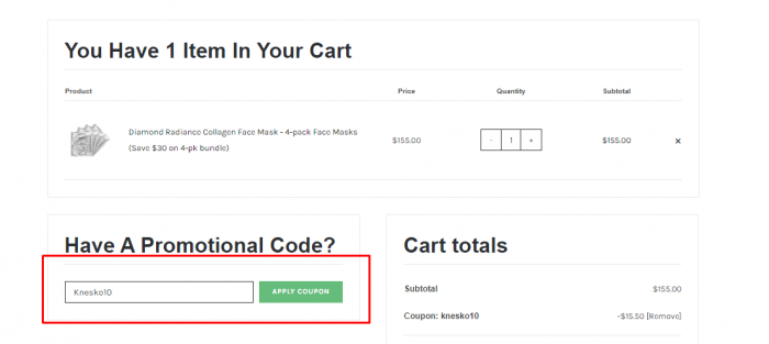 How to use Knesko Skin promo code