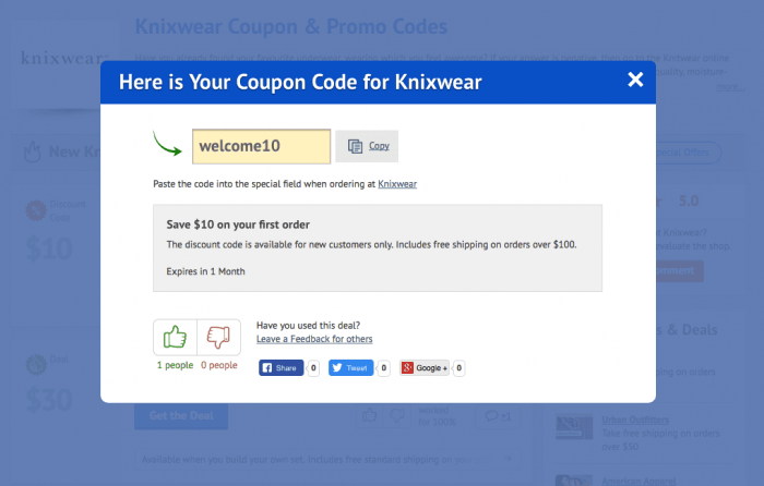 How to use a discount code at Knixwear