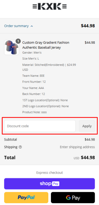 How to use Kxkshop promo code