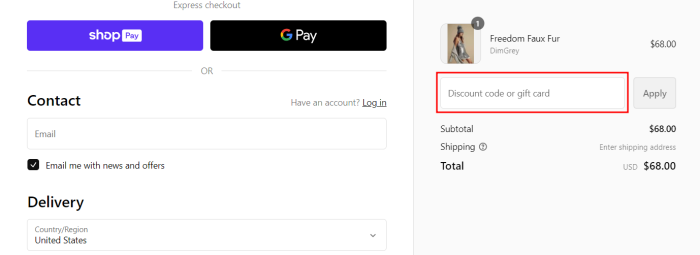 How to use Kyi Kyi promo code