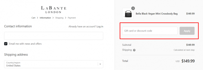 How to use LaBante promo code