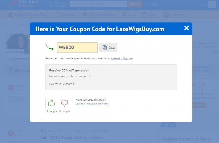 How to use a discount code at LaceWigsBuy.com