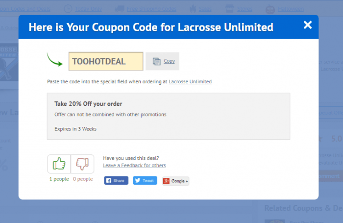 How to use a promo code at Lacrosse Unlimited