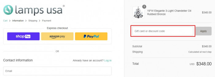 How to use LampsUSA promo code
