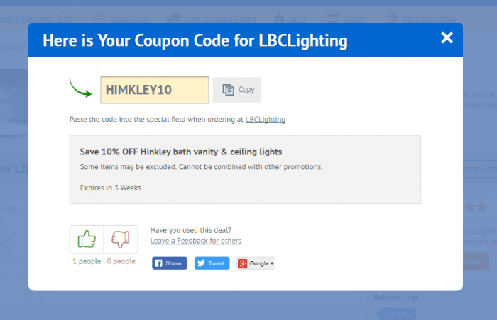 How to use discount code at LBC Lighting