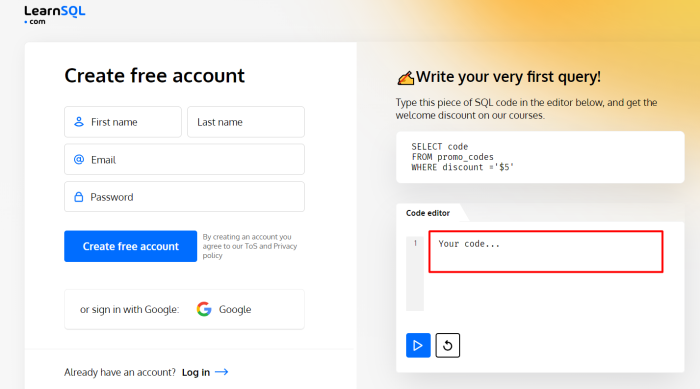 How to use LearnSQL promo code