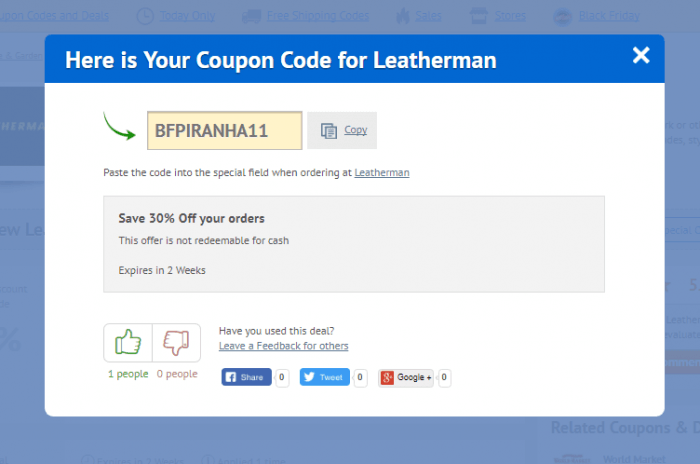 How to use a promo code at Leatherman