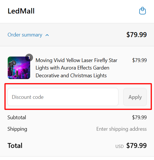 How to use LEDMall promo code