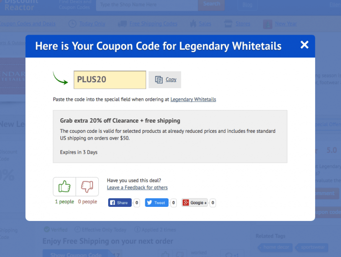 How to use a coupon code at Legendary Whitetails