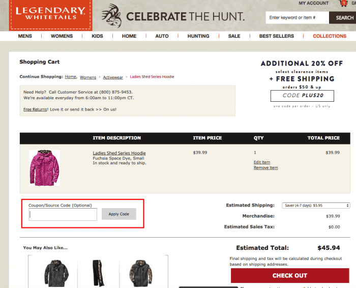 How to use a coupon code at Legendary Whitetails