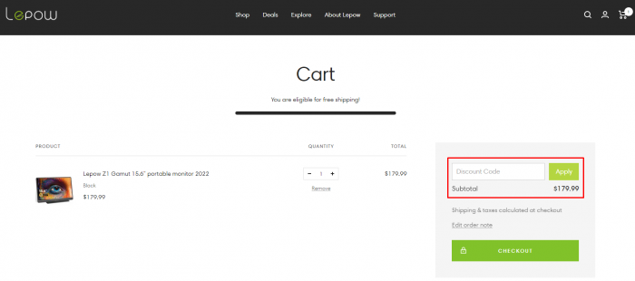 How to use Lepow promo code