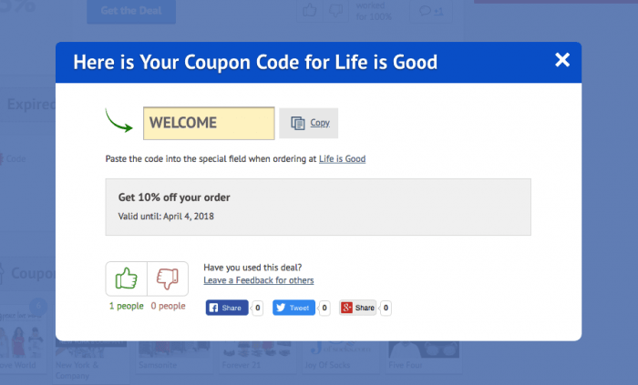 How to use a promo code at Life is Good
