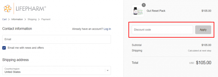 How to use LifePharm promo code