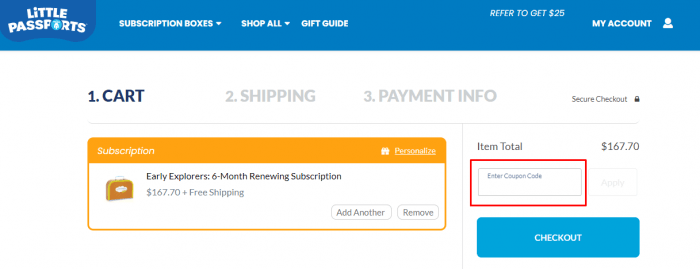 How to use Little Passports promo code