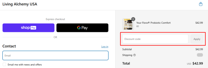 How to use Living Alchemy promo code