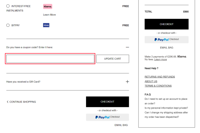 How to use LN-CC promo code