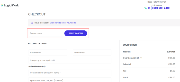 How to use LogicMark promo code