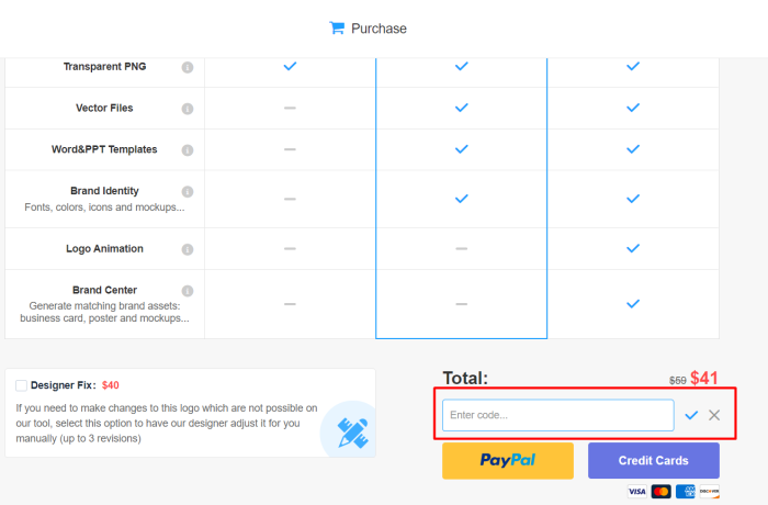 How to use LogoAi promo code